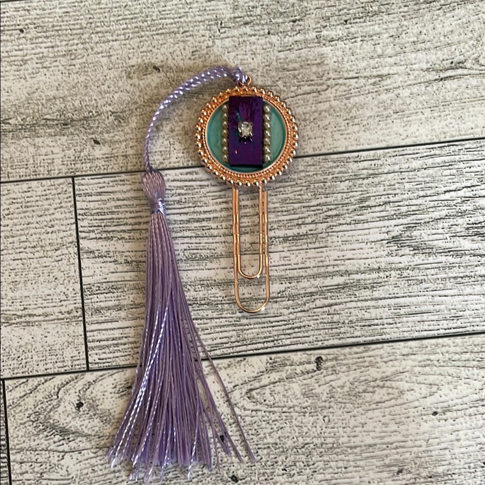 Purple and Gold Tassel Bookmark